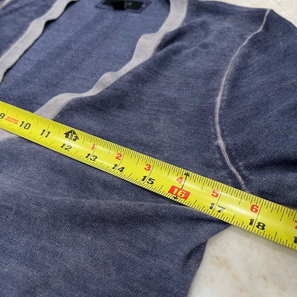 Guess Men’s Blue Gray V-Neck Cardigan Unique Dyed Look Size Small - Picture 8 of 10